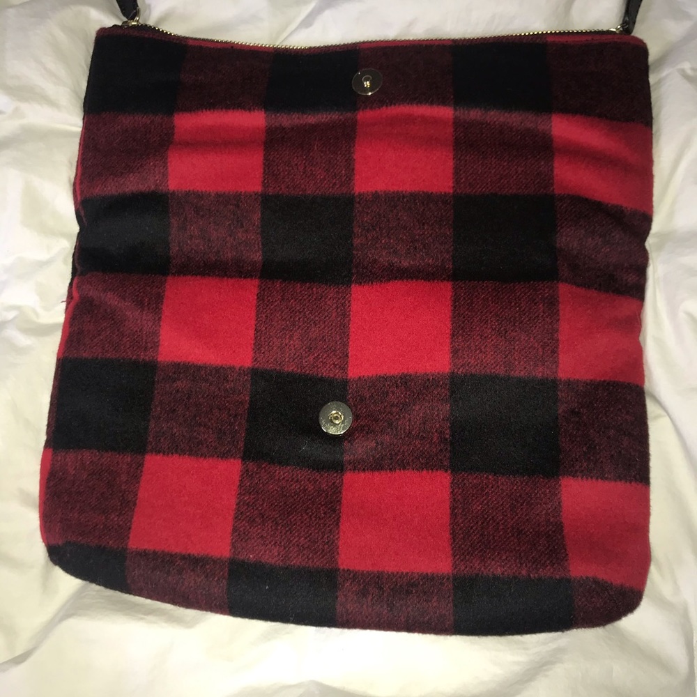 Talbots Black And Red Checkered Clutch - image 2